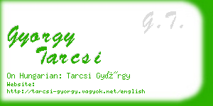 gyorgy tarcsi business card